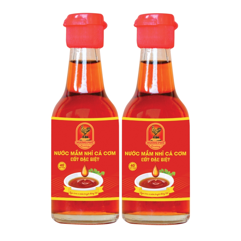 LỐC 06 CHAI NƯỚC MẮM NHỈ CÁ CƠM CỐT ĐẶC BIỆT HƯƠNG PHÚ - 40 ĐỘ ĐẠM