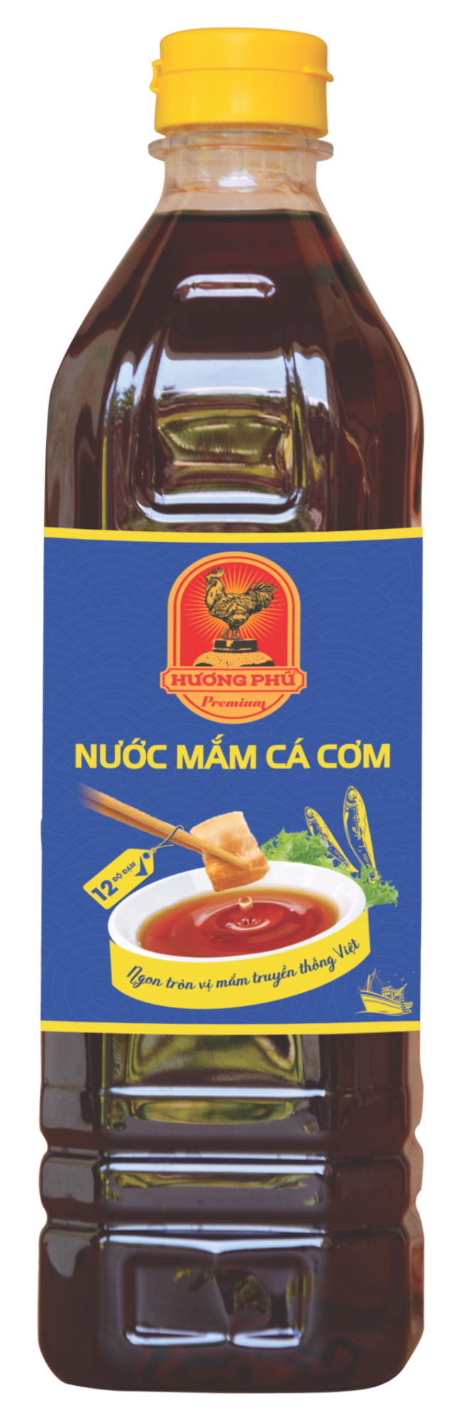 NƯỚC MẮM CÁ CƠM HƯƠNG PHÚ - 12 ĐỘ ĐẠM - 1000ML